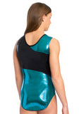 Ervy Ebony Leotard (Petrol and Black)