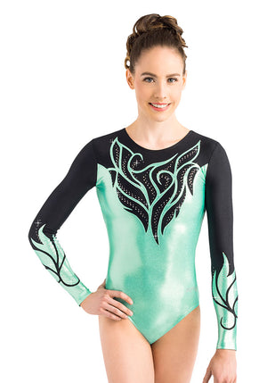 Gymnastic Leotard Long Sleeves Girls Gym #036a All Sizes OLYMPIQUE Made in  UK